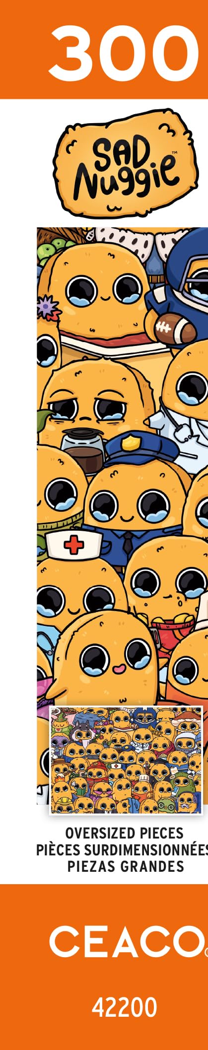Ceaco - Sad Nuggie Cute & Funny - 300 Large Piece Jigsaw Puzzle for Adults