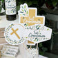 Big Dot of Happiness First Communion Elegant Cross - Religious Party Centerpiece Sticks - Table Toppers - Set of 15