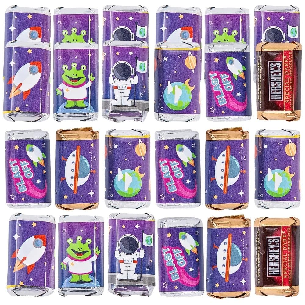 Fun Express Space Mini Candy Bar Sticker Labels