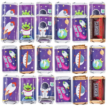 Fun Express Space Mini Candy Bar Sticker Labels
