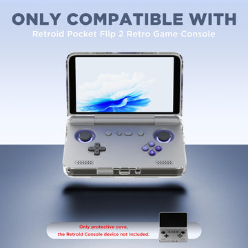 for Retroid Pocket Flip 2 Retro Game Console Protective Case,Clear TPU Cover Compatible with Retroid Pocket Flip 2,Shockproof Drop-Proof Game Console