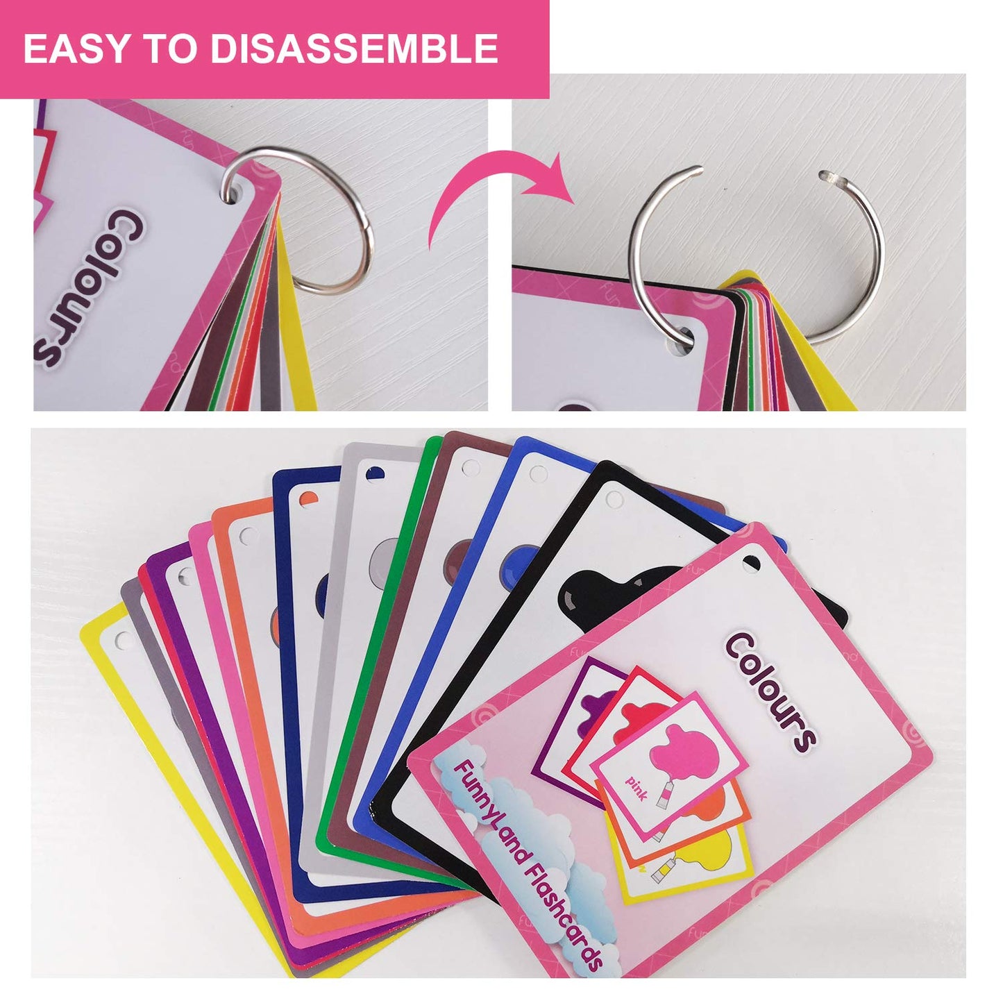 12PCS/Set Color Kids Gifts English Flash Cards Pocket Card Educational Learning Baby Toys for Children Pre-Kindergarten
