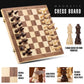 ASNEY Upgraded Magnetic Chess Set, 15" Tournament Staunton Wooden Chess Board Game Set with Magnets, Crafted Chesspiece ans Storage Slots for Kids