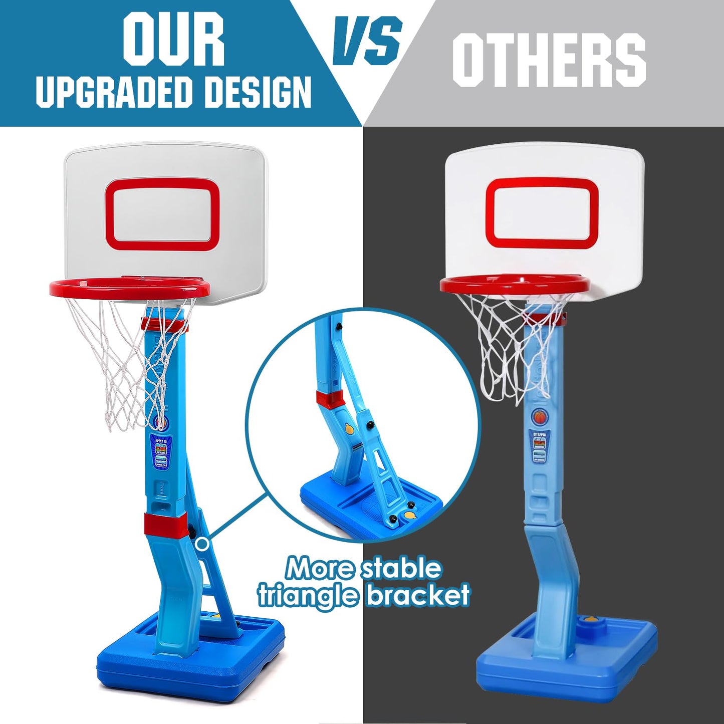 Toddler Basketball Hoop- Mini Kids Basketball Hoops Toy for Indoor Outdoor