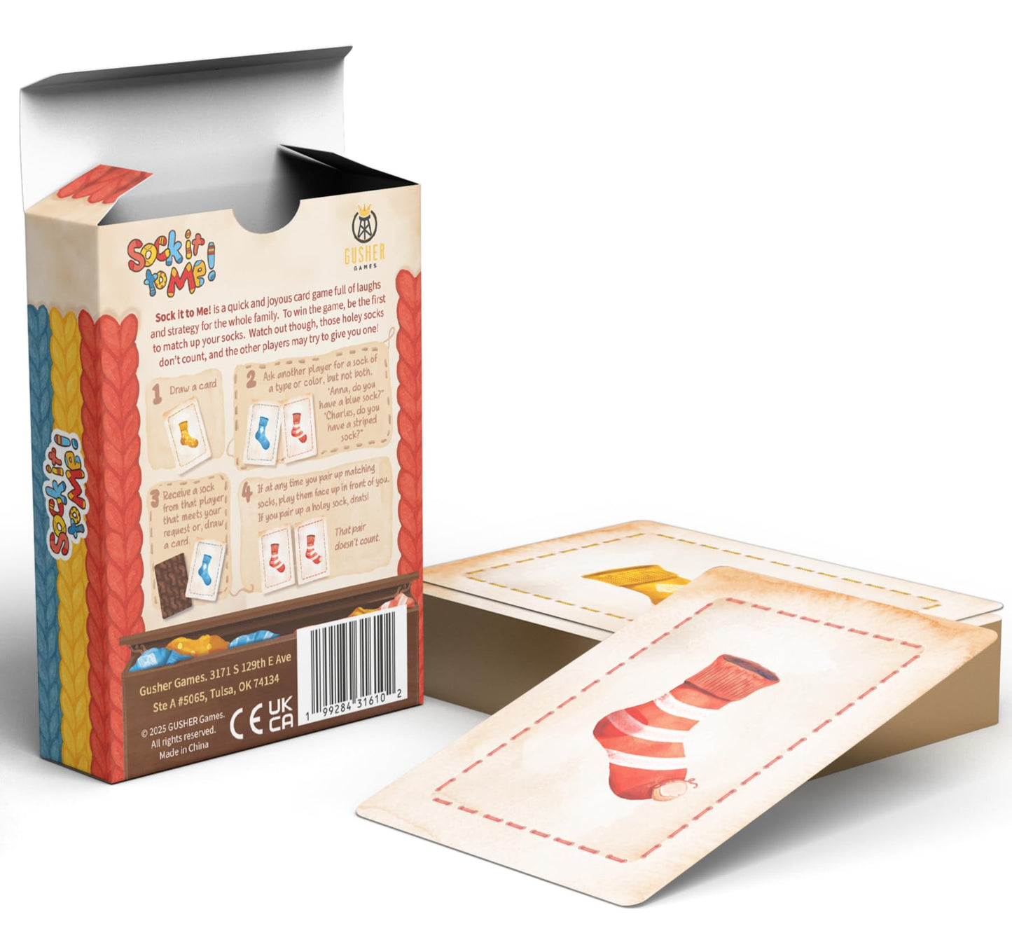 Gusher Games Sock it to Me! Card Game, 2-6 Players, Ages 7+