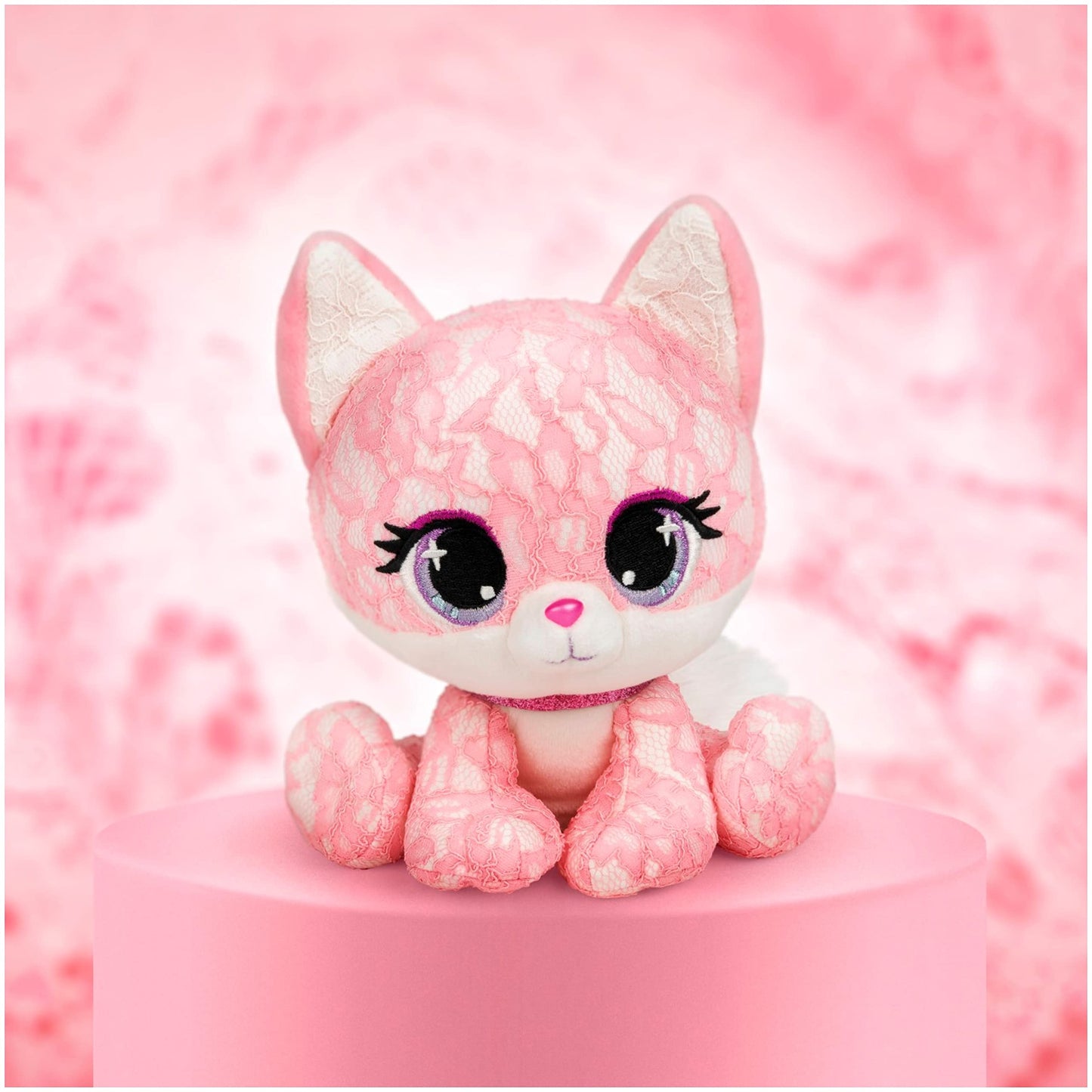 GUND P.Lushes Designer Fashion Pets Jessica Foxy Fox Premium Stuffed Animal Soft Plush, Pink, 6”
