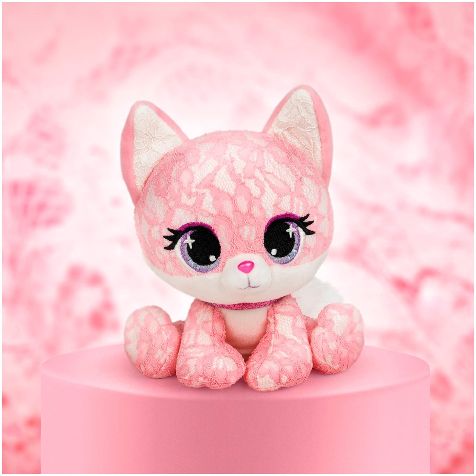 GUND P.Lushes Designer Fashion Pets Jessica Foxy Fox Premium Stuffed Animal Soft Plush, Pink, 6”