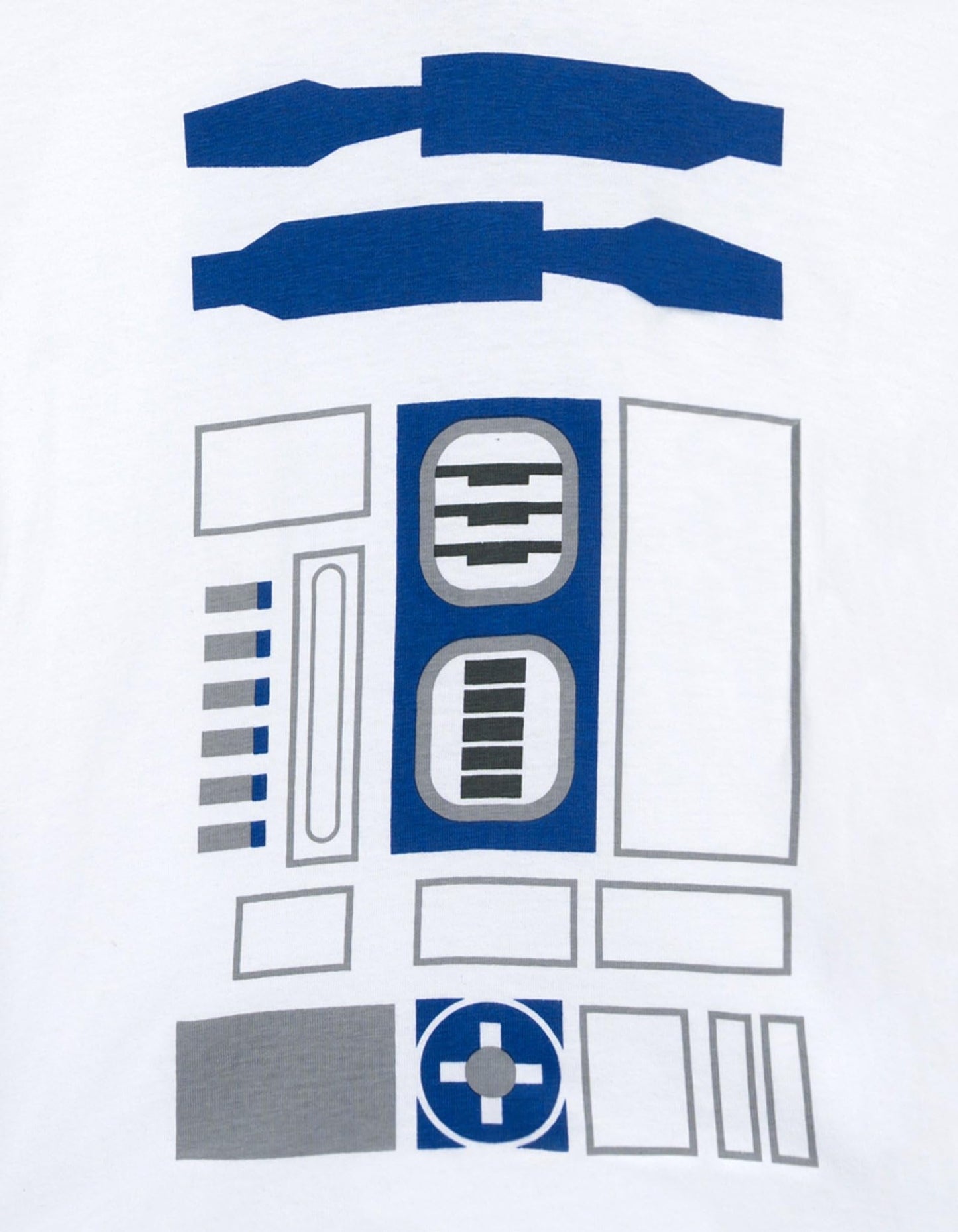 STAR WARS Toddler Boys' Cosplay Hooded T-Shirt R2D2 White Blue 4T