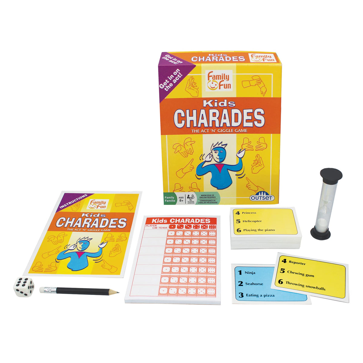 Kids Charades Classic Edition - Children's Game - Family Game - Features 300 Charades - Develops Critical Thinking, Builds Imagination, and Supports
