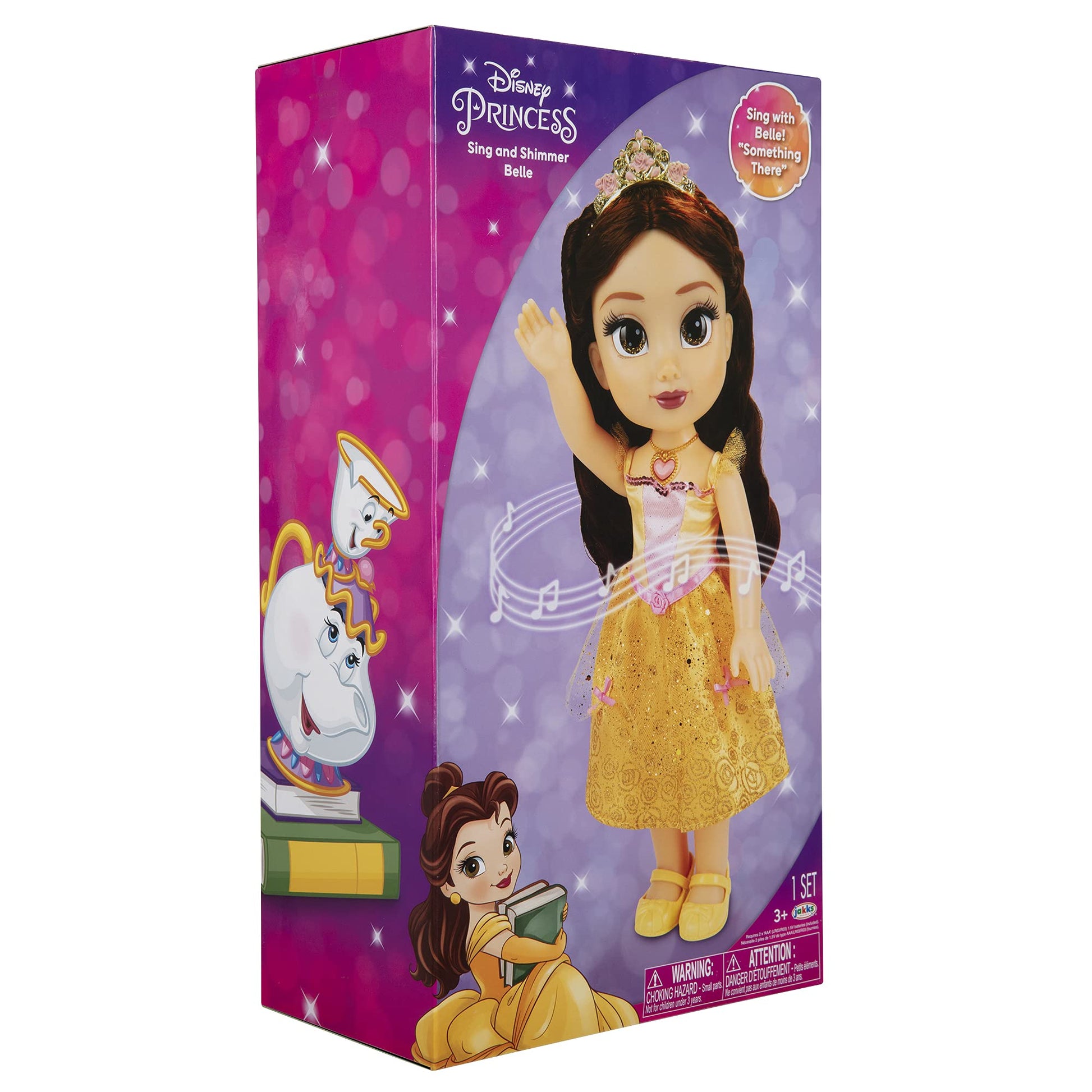 Disney Princess Belle Doll Sing & Shimmer Toddler Doll, Sings Something There [Amazon Exclusive]