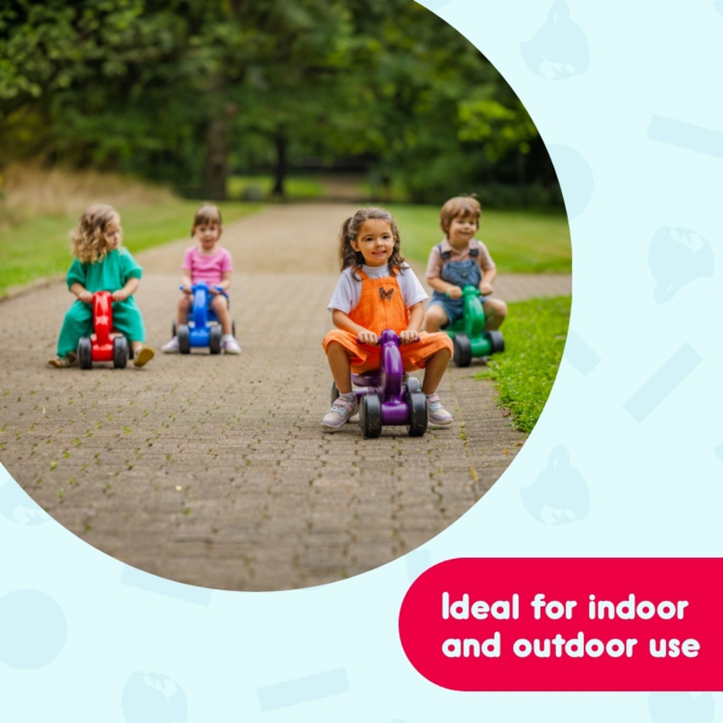 Careplay 2-in-1 Squirrel Push & Ride-on Toy, Indoor & Outdoor Use, Low Profile Seat, Recommended for Children up to 50lbs, Durable Construction, Made