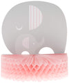 Creative Converting Baby Shower Girl 'Little Peanut' Elephant Party 3D Honeycomb Table Centerpiece