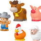 Fisher-Price Little People Farmer & Animals Figure Pack - Farm Playset with Cow, Chicken, Pig & Sheep | Toddler Friendly Pretend Play Set