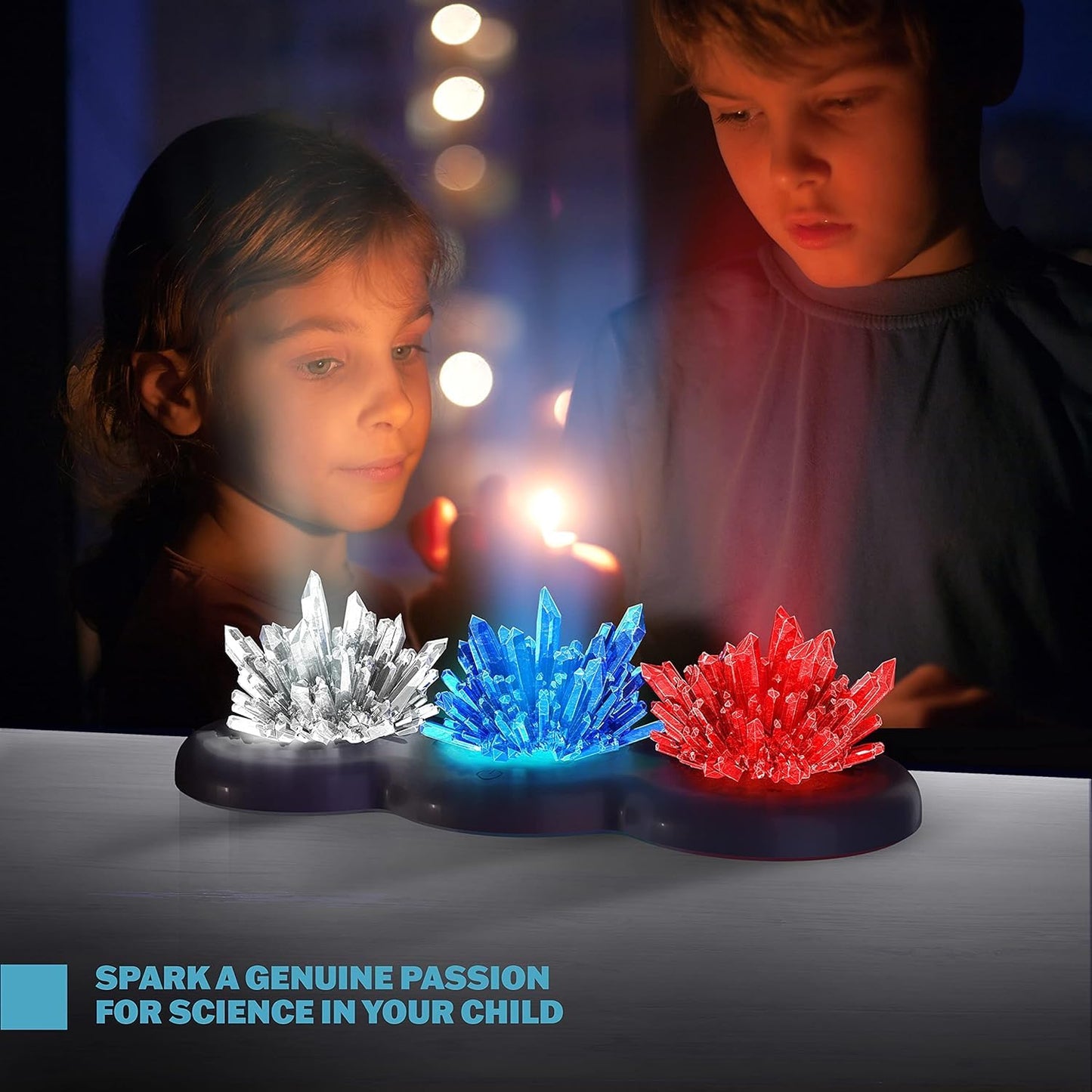 Light-up Crystal Growing Kit for Kids - Science Kits for Kids Age 8-12 - 6 7 8 9 10 Year Old Boy Birthday Gifts - Gifts for Girls - STEM Toys for 7