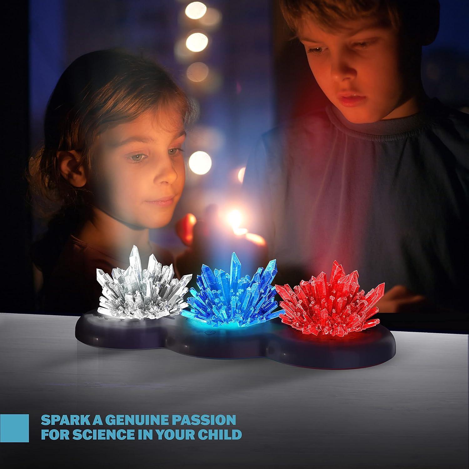 Light-up Crystal Growing Kit for Kids - Science Kits for Kids Age 8-12 - 6 7 8 9 10 Year Old Boy Birthday Gifts - Gifts for Girls - STEM Toys for 7