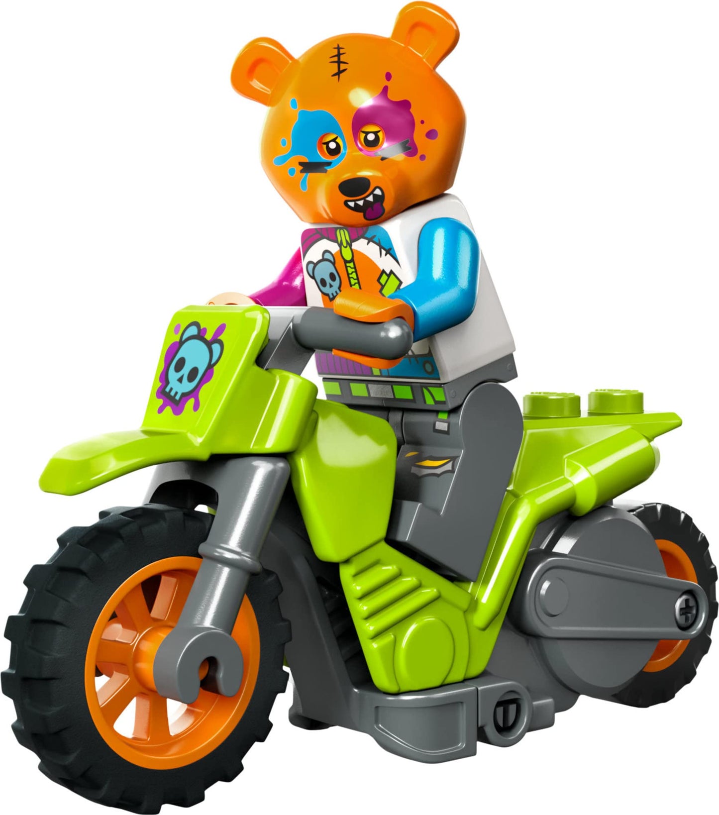 LEGO City Stuntz Bear Stunt Bike 60356, Flywheel-Powered Motorbike Toy to Perform Jumps and Tricks, Toys for Boys & Girls Age 5 Plus, Small Gift or