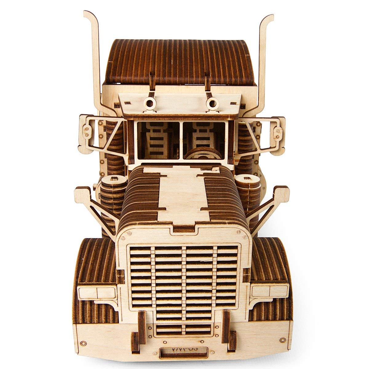 UGEARS Models 3-D Wooden Puzzle - Mechanical Heavy Boy Truck VM-03 Wooden Model Kit for Adults and Teens