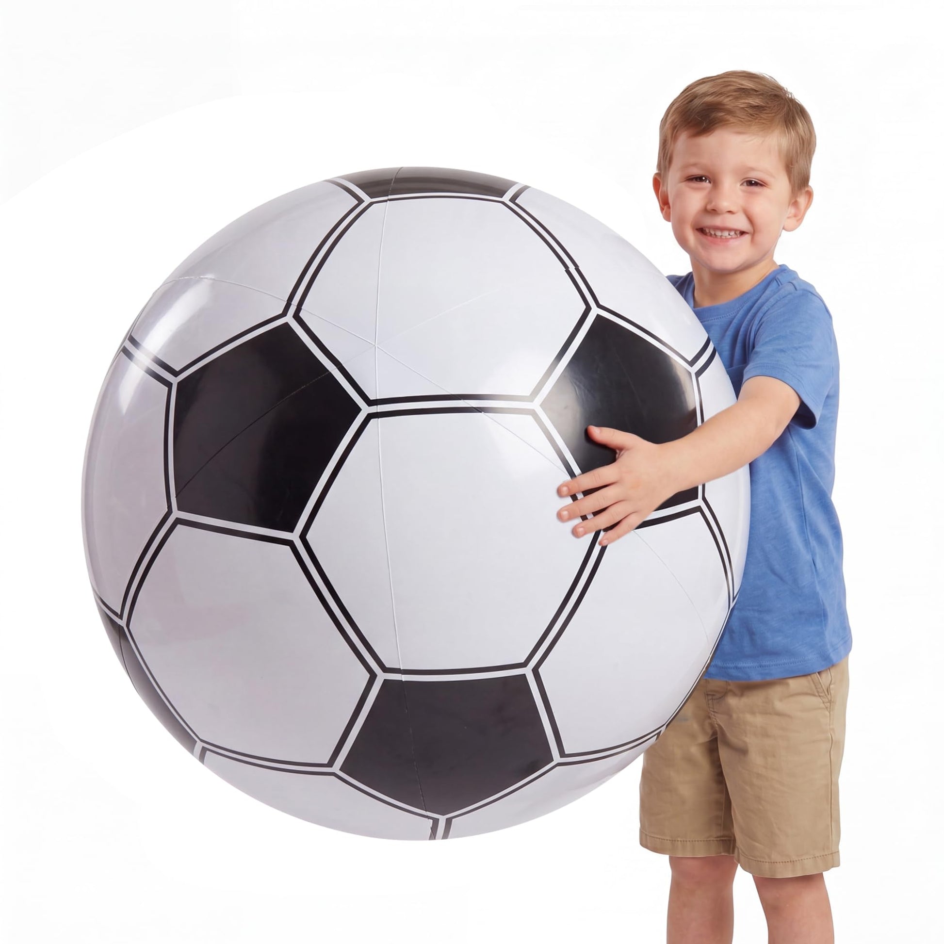 24-Inch Giant Inflatable Soccer Balls - Blow Up Party Decoration - 3 Pack