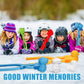 Holady 4PCS Large Size Snowball Maker Clip,Snowball Maker Tool with Handle for Snow Ball Fights, Snow Toys Kids Winter Outdoor Toys（Dinosaur, Love