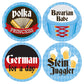 Big Dot of Happiness Oktoberfest - German Beer Festival Funny Name Tags - Party Badges Sticker Set of 12