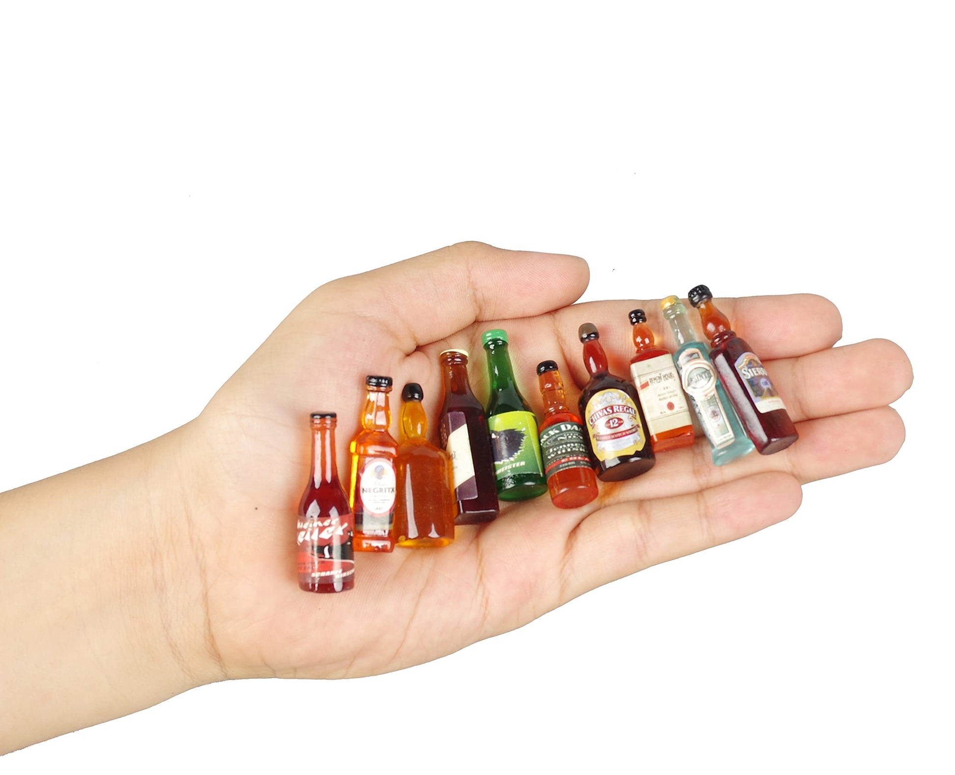 40pcs Miniature Mini Fake Beer Bottles Toys, Mixed Wine Drinks Decoration Beer Glass Model, Beer Can Beer Bottle Models for Fairy Garden Pub Bar Dolls