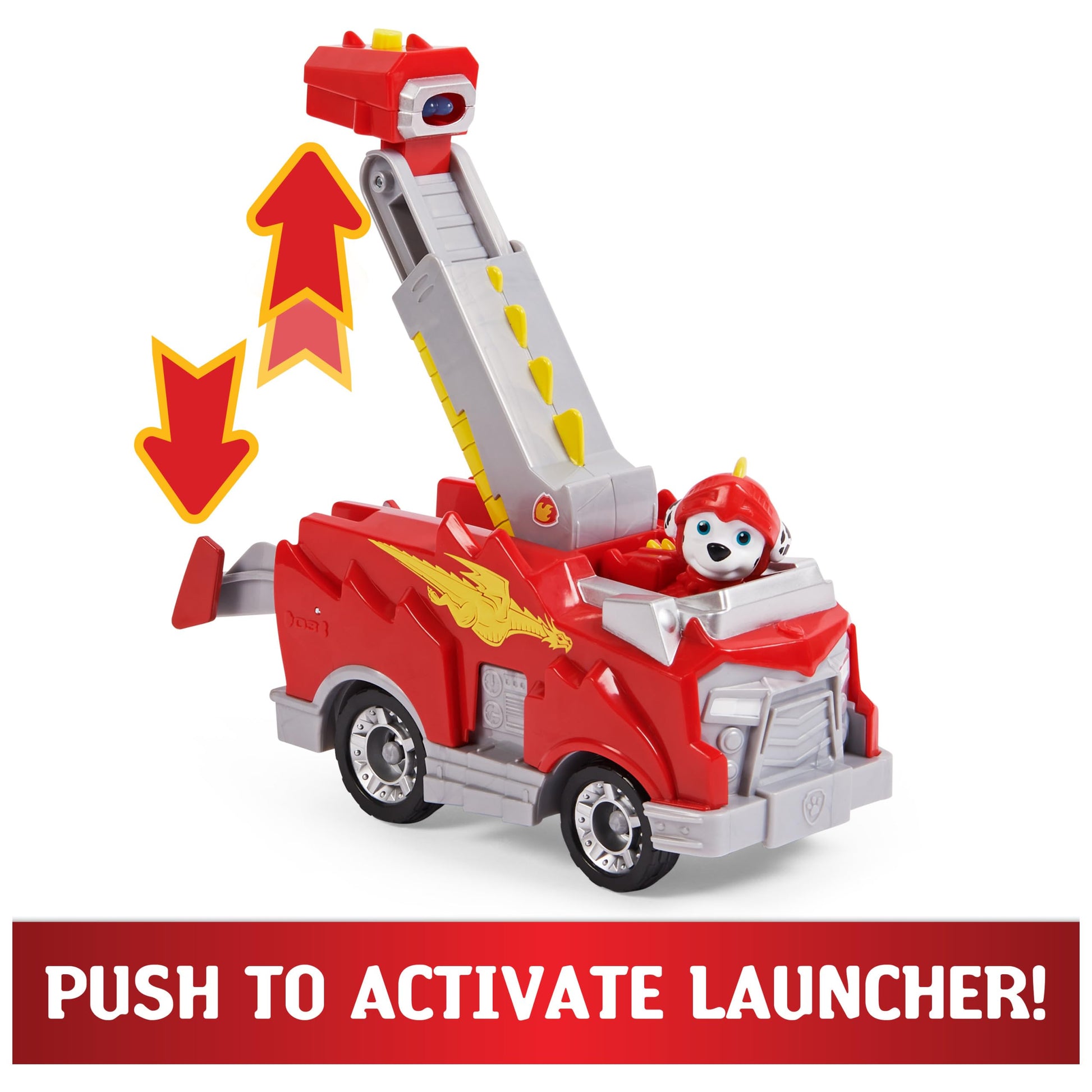 Paw Patrol, Rescue Knights Marshall Transforming Toy Car with Collectible Action Figure, Kids Toys for Ages 3 and up