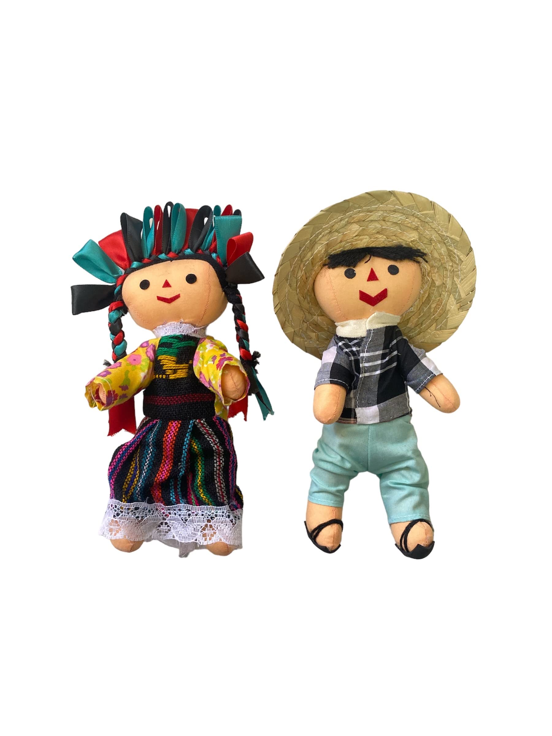 Mexican RAG Doll, 10 Piece Set, Handmade Doll, MUNECA LELE, Mix
