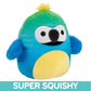Squishmallows Original 10 Inch Baptise The Macaw - Official Jazwares Plush - Soft, Cuddly Collectible Bird Parrot Stuffed Animal Toy - Gift for Boys