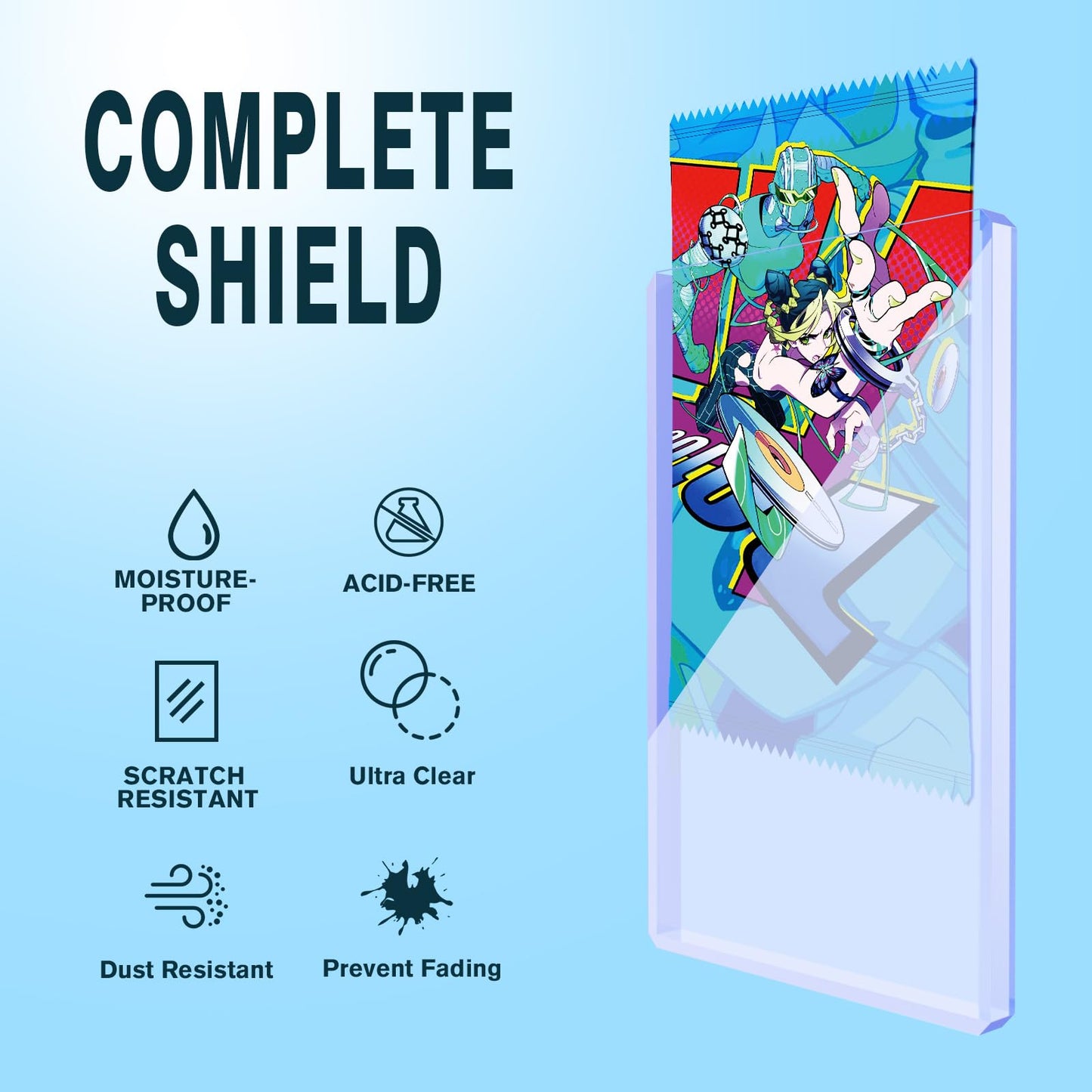 Prilino Booster Pack Protector, Hard Clear Plastic Topload Holders, 30 Pack