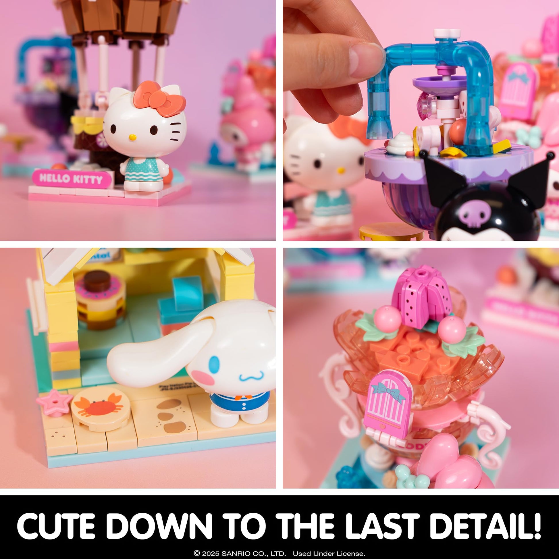 Hamee Sanrio Hello Kitty and Friends ‘Summer Wunderland Mini’ Cute Water Theme Park Building Block Set Birthday Gift, Party Favor, Stress Relief