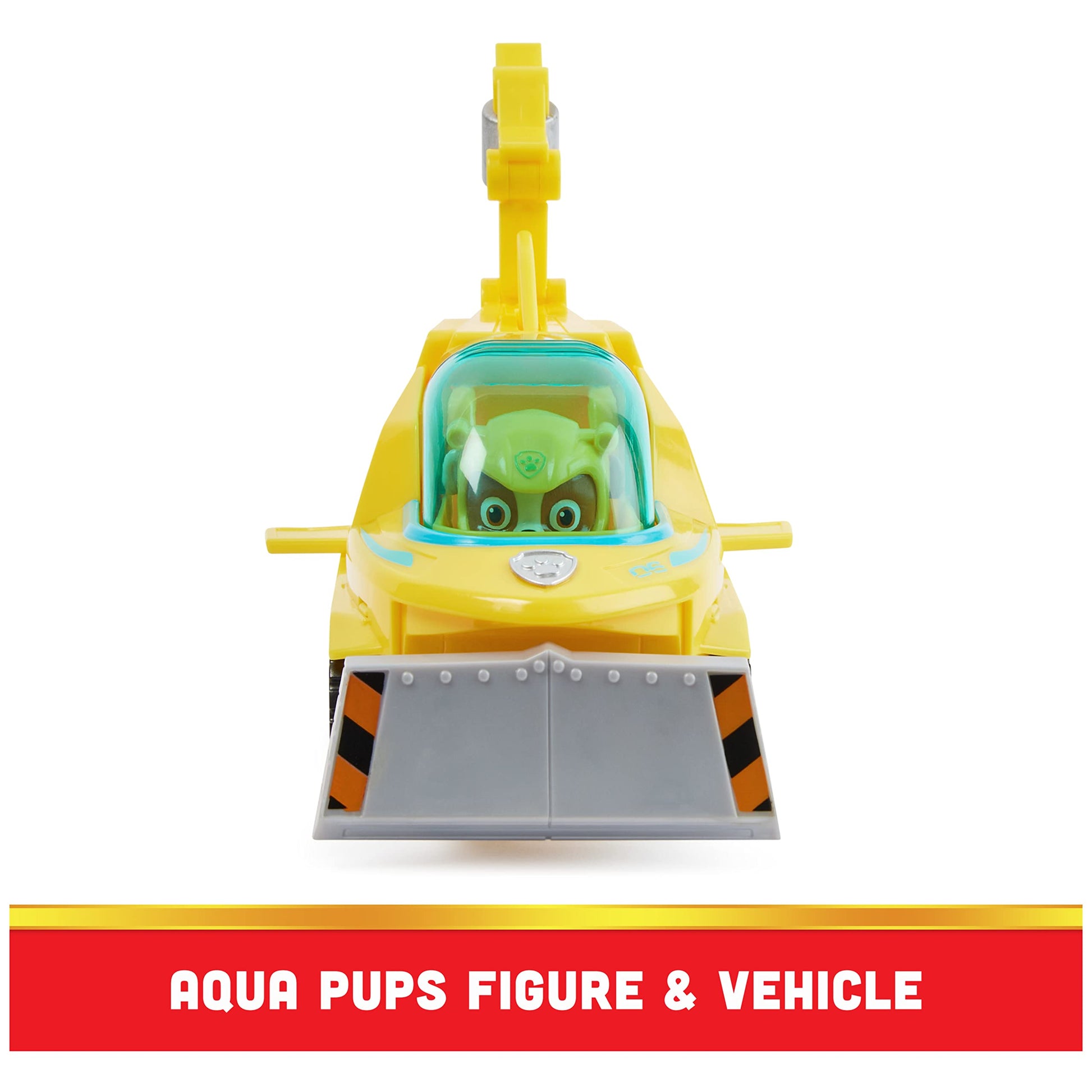 Paw Patrol Aqua Pups Rubble Transforming Hammerhead Shark Vehicle with Collectible Action Figure, Kids Toys for Ages 3 and up