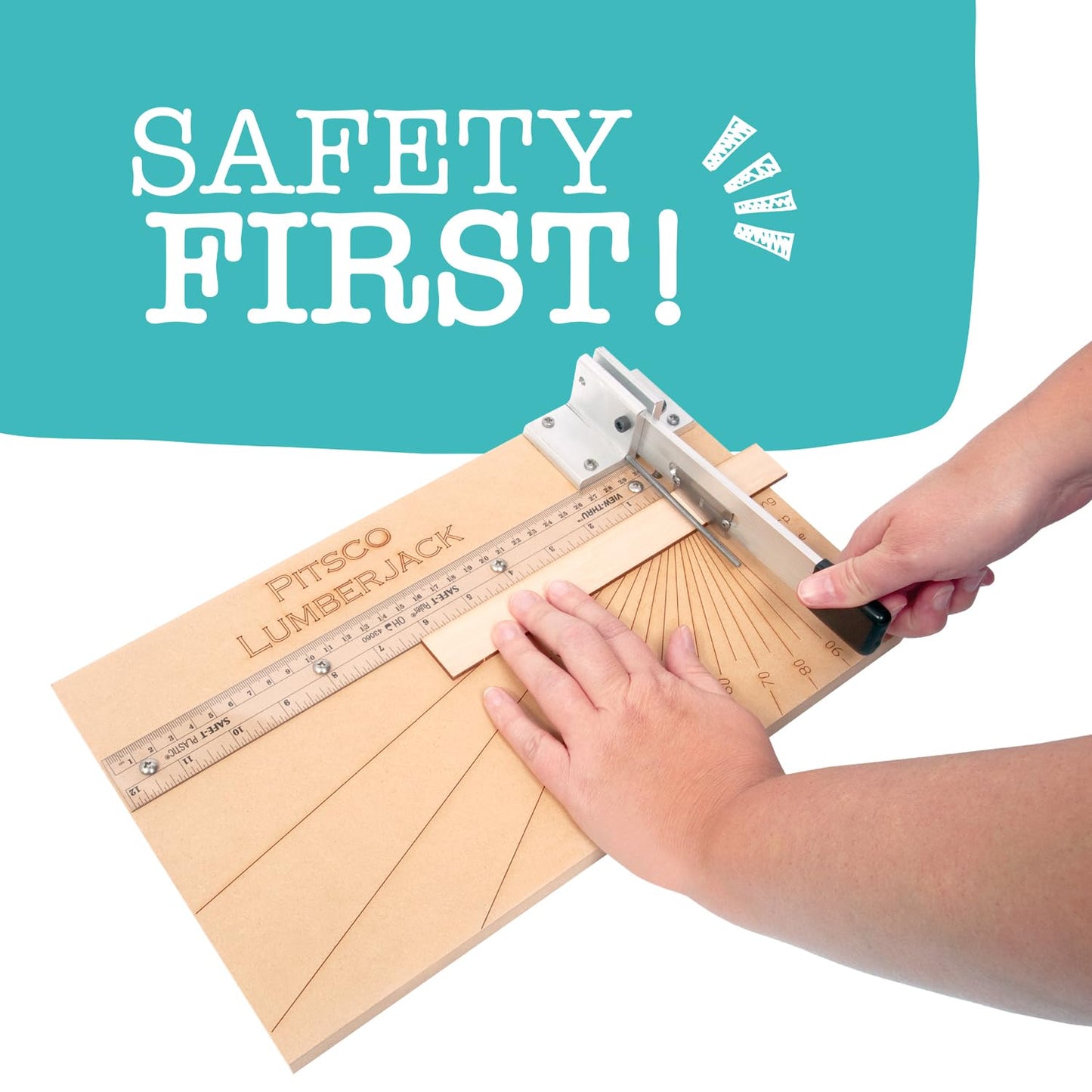 Pitsco Education Lumberjack Cutter, Hand Tools for Cutting Soft Wood Like balsa, Make Precise Horizontal and Angular cuts, Ideal Cutting Tool