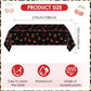 Zaypsot 3Pcs Cheetah and Cherry Birthday Decorations Tablecloths, Red and Black Disposable Plastic Tablecloths 54x108In for Bday Bridal Shower Wedding