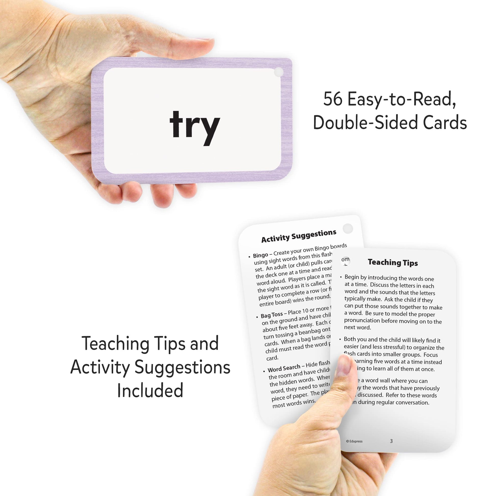 Teacher Created Resources Sight Words Flash Cards - 3 Letter Words (EP62039)