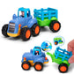 Yiosion Friction Powered Cars Push and Go Trucks Construction Vehicles Toys Set of Tractor Bulldozer Dump Truck Cement Mixer for Baby Toddlers Infants