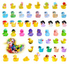 50 Pcs Multicolor Mini Resin Ducks,Tiny Ducks for Miniature Garden Fairy Garden Dollhouse Potted Decoration, Little Ducks Figures for Hide and Seek