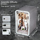 Joohour DIY Book Nook Kit, Dollhouse Miniature, Booknook Bookshelf Insert Decor Alley 3D Wooden Puzzle, Bookends Model Building Kit with LED Light