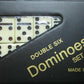 Dominoes Double Six Game Mini Set of 28 Travel Game Tile Size is 1 1/2 X 3/4 X 1/4 inches for Travel, Case Color May Vary.