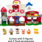 Fisher-Price Little People Caring for Animals Farm Electronic Interactive playset with Smart Stages Learning Songs for Toddlers Ages 1 and up (Amazon