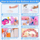 Balloon Arch Kit and Balloon Pump, 10FT Width 9FT Height Adjustable Balloon Arch Stand with NEW DESIGNED 2 Balloon Stands Water Fillable Bases