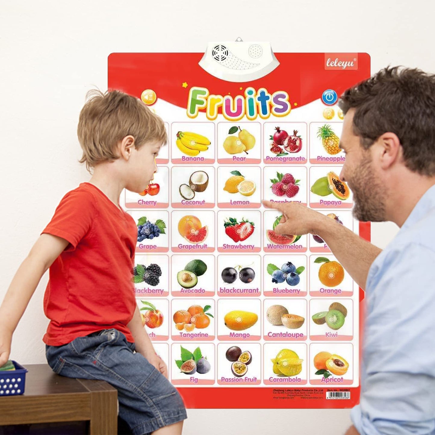 4Pcs Electronic Interactive Alphabet Wall Chart for Kids, ABC Learning for Toddlers, Learning Toys for Toddlers, Talking ABC Animal Vehicles