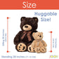 Joon Big Teddy Bear - Fluffy Fur, Ribbon & Bow Signature Footprints- Huggable & Lovable Joy, Ideal Gift for Baby Showers, Loved Ones, Perfect Big