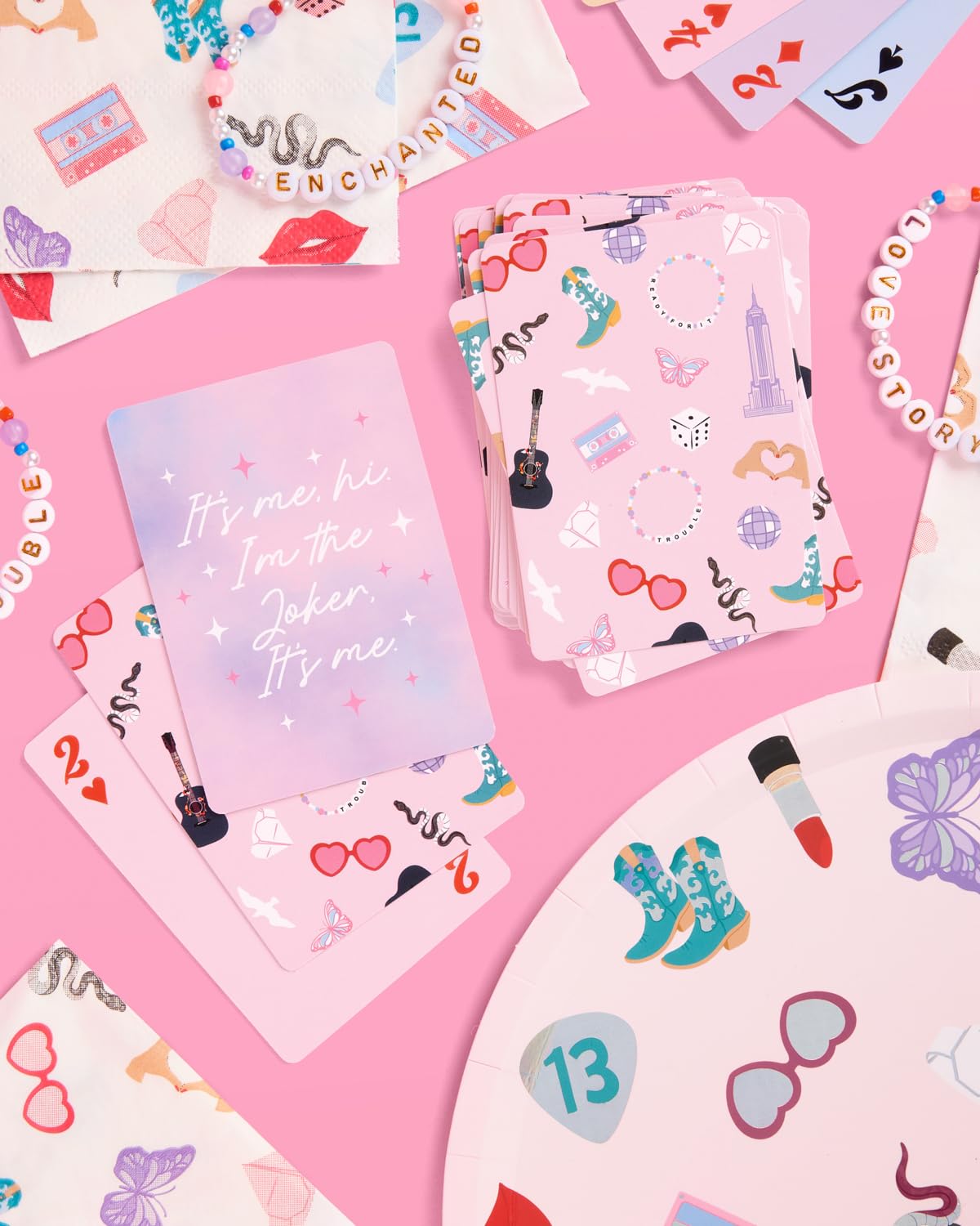 xo, Fetti Playing Card Set - 54 pcs | Bachelorette Theme Game, Birthday Party Activity, Girls Night Decor, Bach Accessory