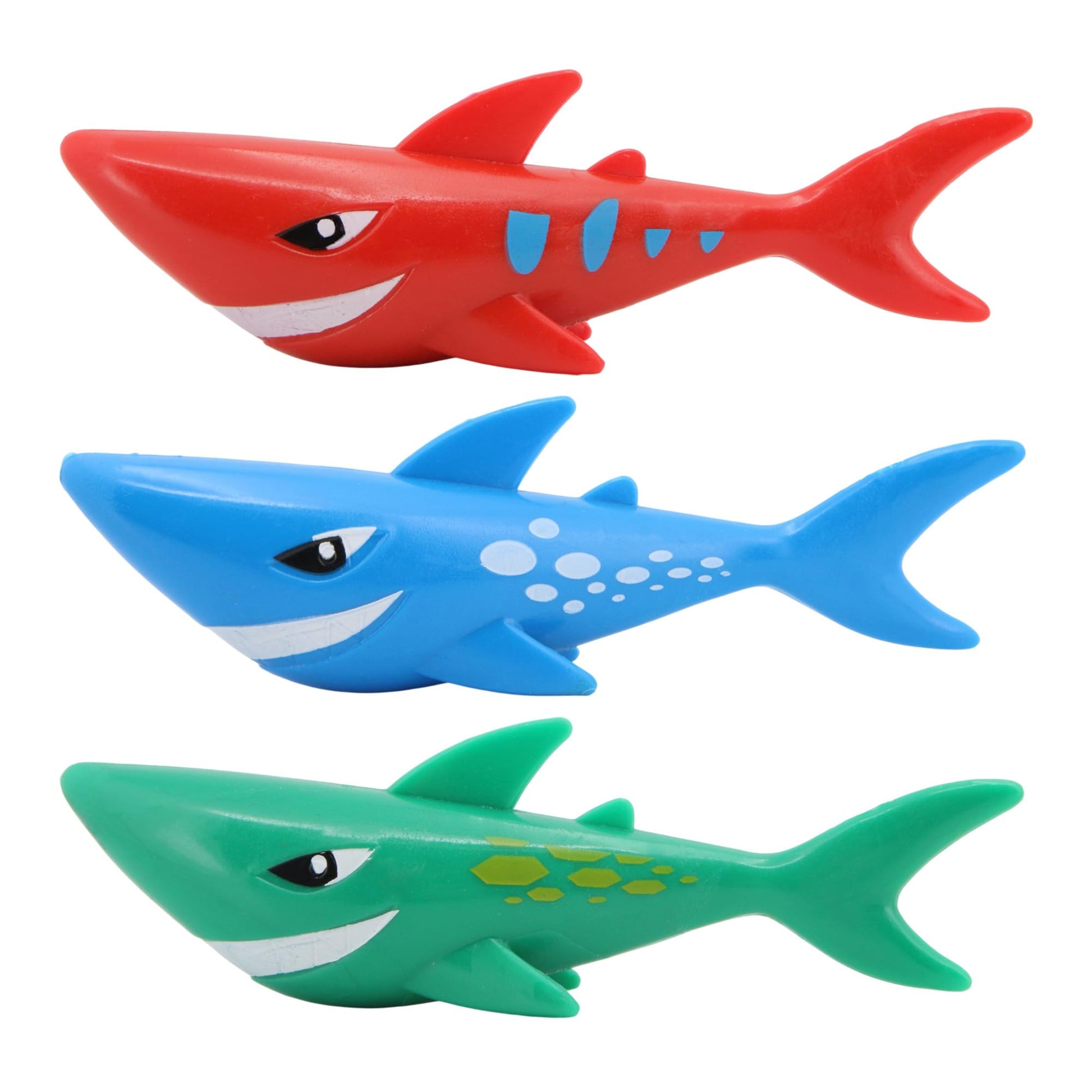 BANZAI 3 Piece Dive Sharks Pool Toys On Blister Card