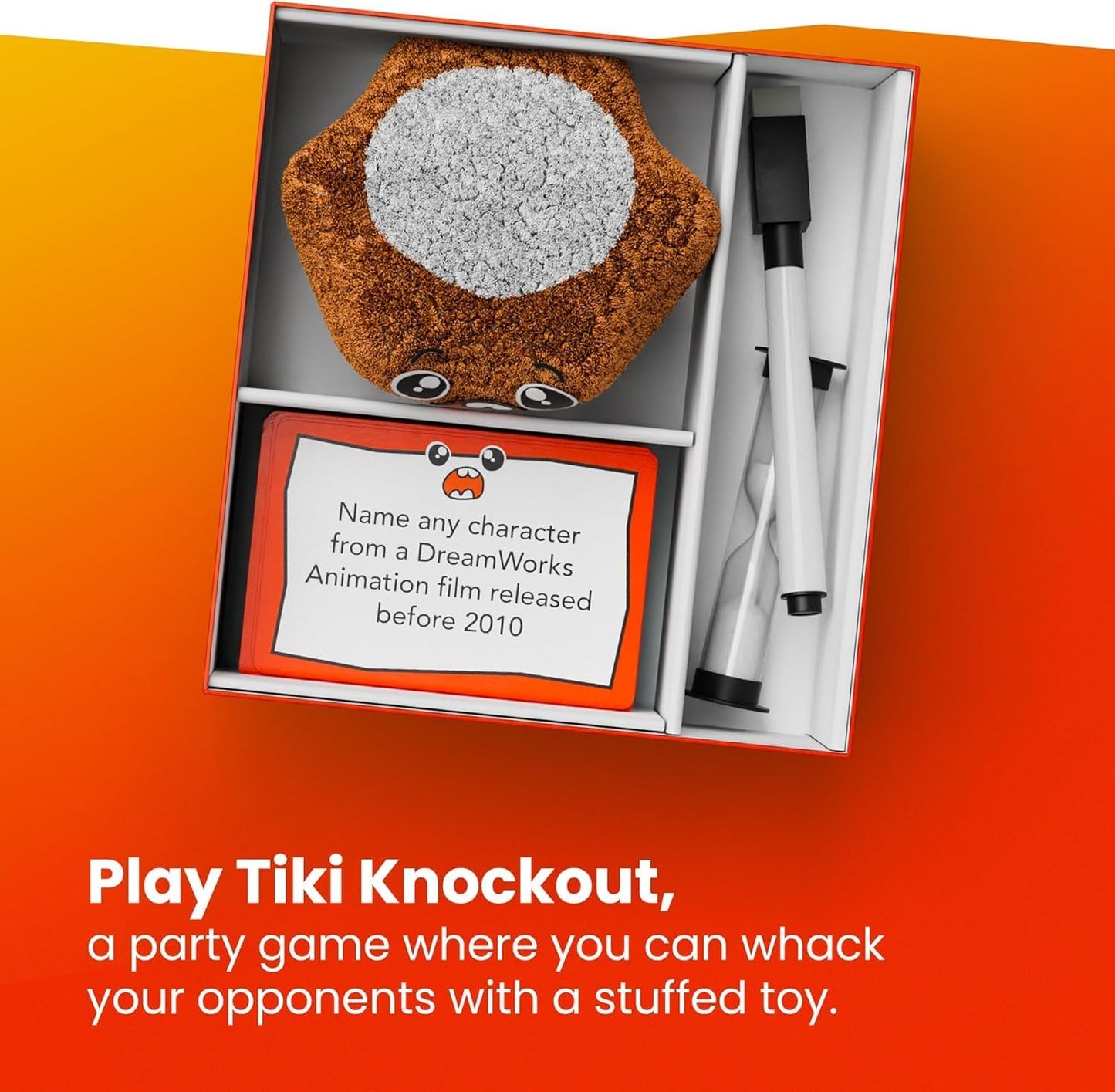 Tipsy Chicken Tiki Knockout: Bluff Your Way to Victory - Team Building & Party Board Games - Bluffing Trivia Game for Friends & Family Game Night