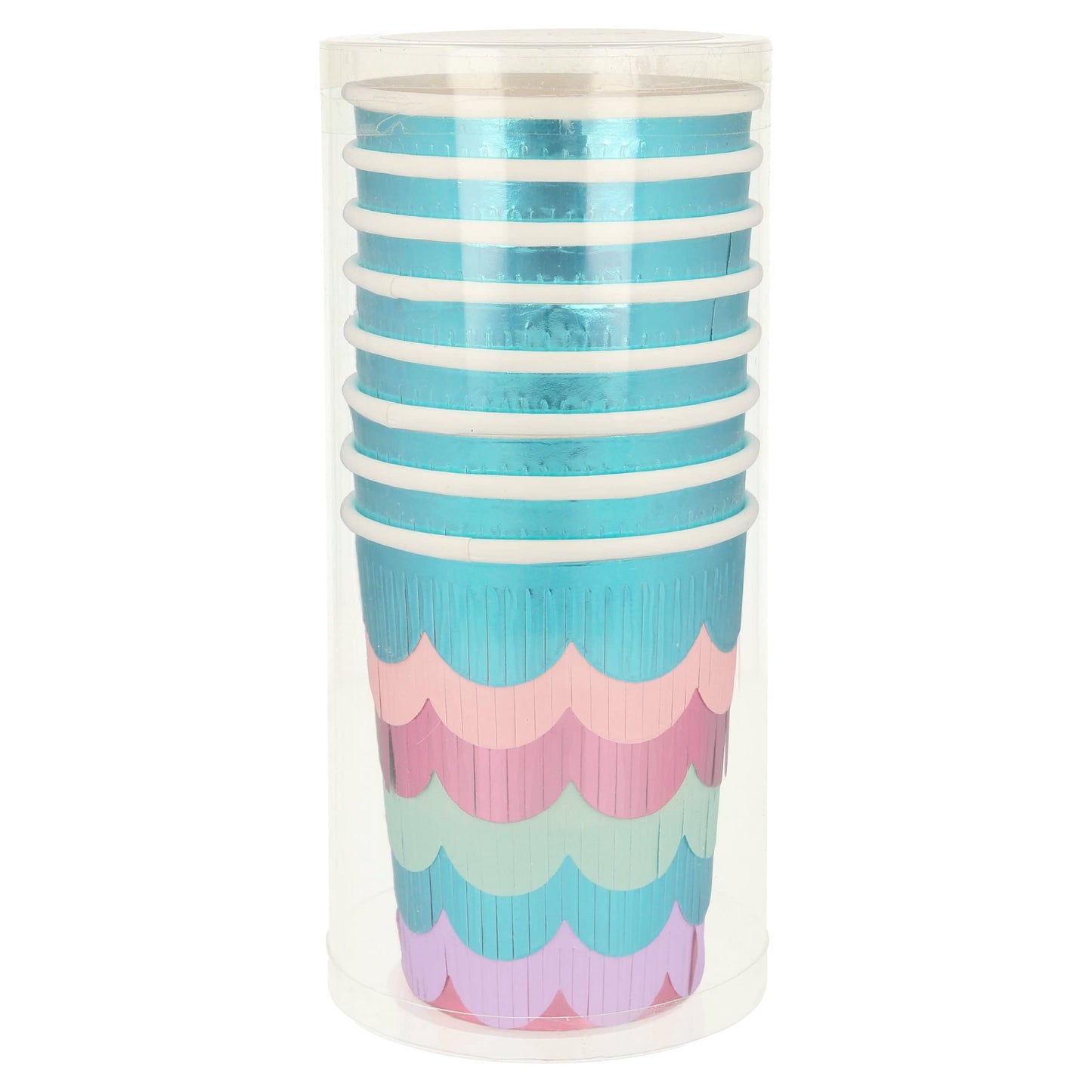 Meri Meri Party Cups with Fringe (Pack of 8), Cute Disposable Cups, Sized for Kids & Adults, Ideal for Hot or Cold Party Drinks, 9oz Capacity, Paper