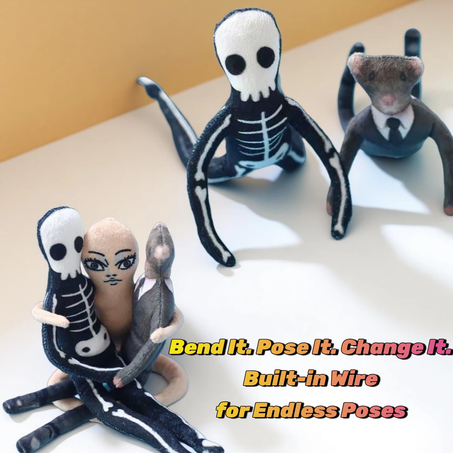 Kaftcust Custom Doll with Face Personalized-Funny Bendable Plush Figure with Internal Wire, Custom Ugly Pillow Style Poseable Doll, DIY Photo Stuffed