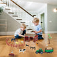 Mini Toy Barn Farm Toys Playset, 66PCS Plastic Farm Animals Figurines and Fence Farm Playset, Farm Figures Farmer Vehicle Toy Truck with Trailer