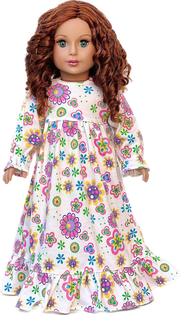 Good Night - Cotton Nightgown - Clothes Fits 18 Inch Doll (Doll Not Included)