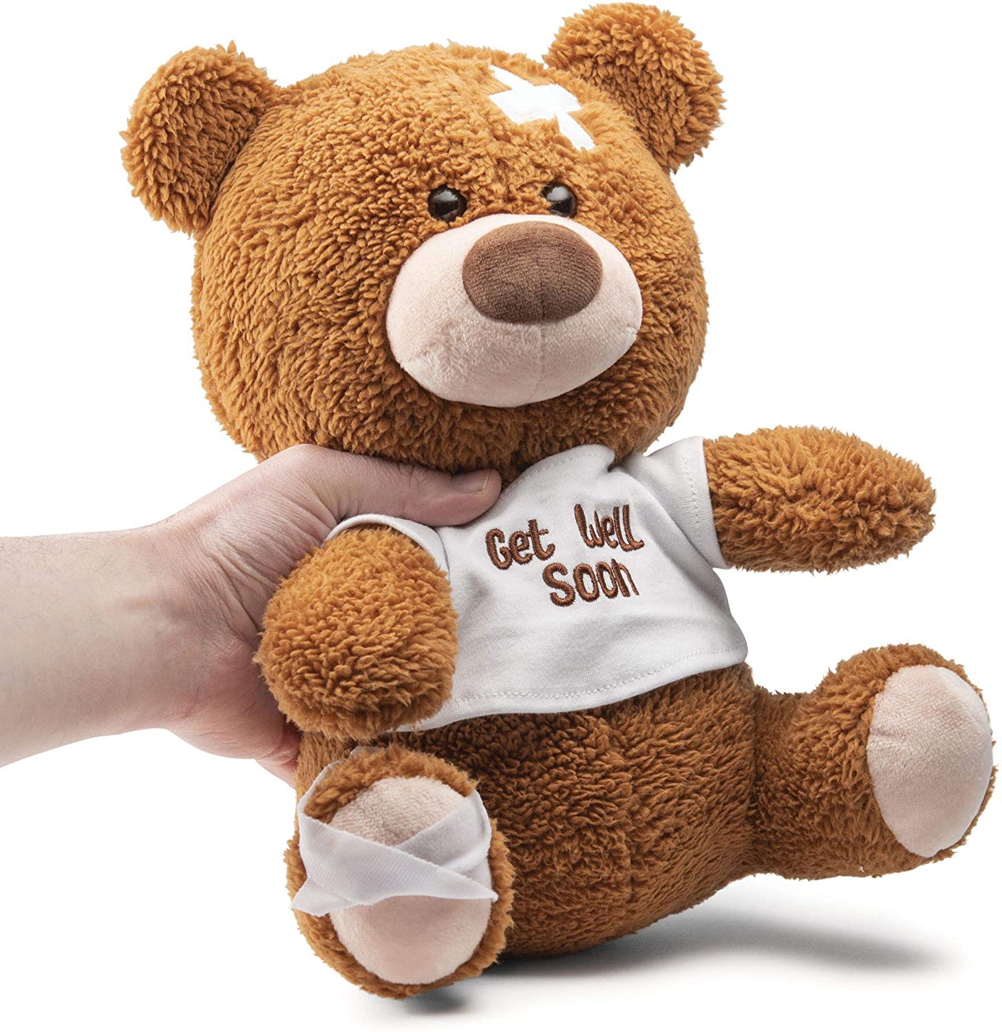 PREXTEX 12-Inch Get Well Soon Plush Bear - Soft Stuffed Teddy Bear - Get Well Soon Gifts for Kids Stuffed Animals - Get Well Soon Stuffed Toy - Get